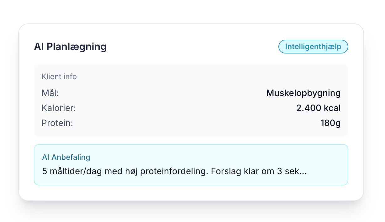 Din personlige kostplan-assistent — når du har brug for hjælp