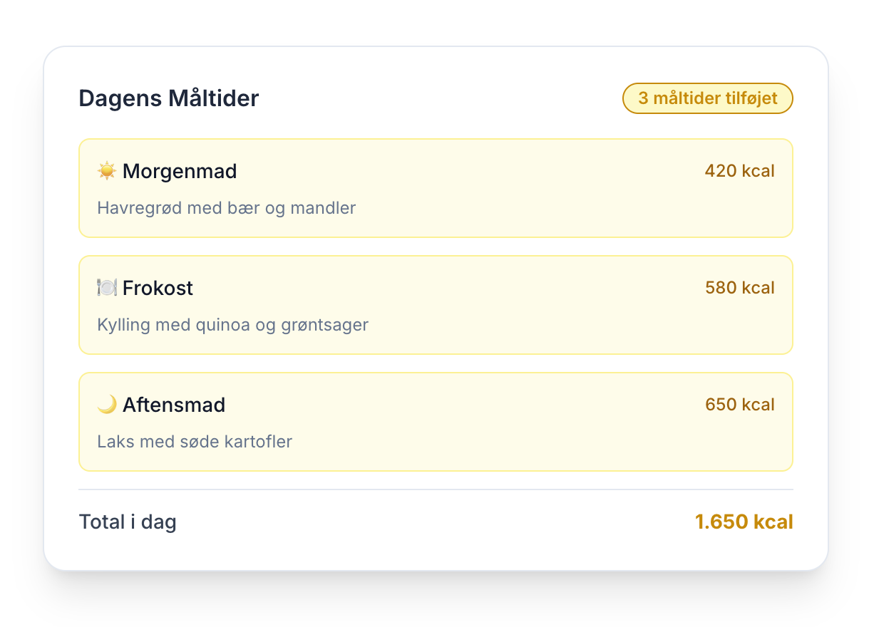 Lav en kostplan på 30 sekunder – sådan fungerer det